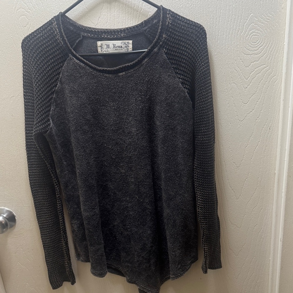 M. Rena Charcoal Knit Sweater - Picture 3 of 4